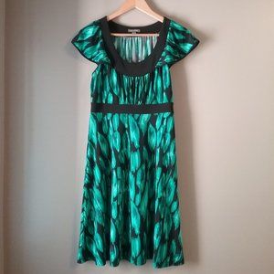 🌞 Apt 9 Green & Black A-line Dress | Small